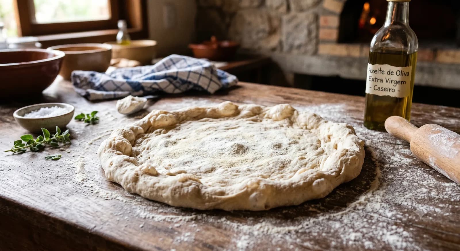 Massa de pizza caseira